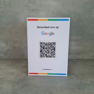 Google Review Kaart display L-standaard A5 formaat achterkant PVC Waterbestendig sticker